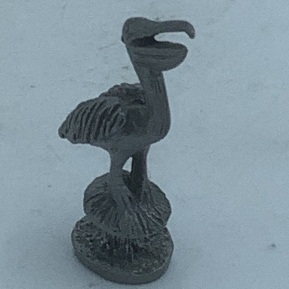 Two Pewter Miniature Animal Figurines- Raccoon and Pelican - Picture 7 of 14